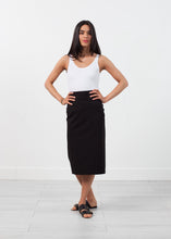 Load image into Gallery viewer, Long Pencil Skirt in Black